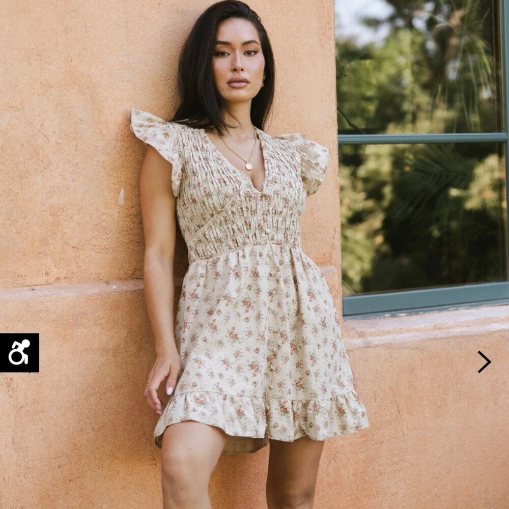 STORIA Kayce Floral Mini Dress NWOT